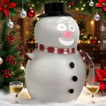 Bonhomme de neige parlant animé avec yeux lumineux et voix enjouée pour les fêtes